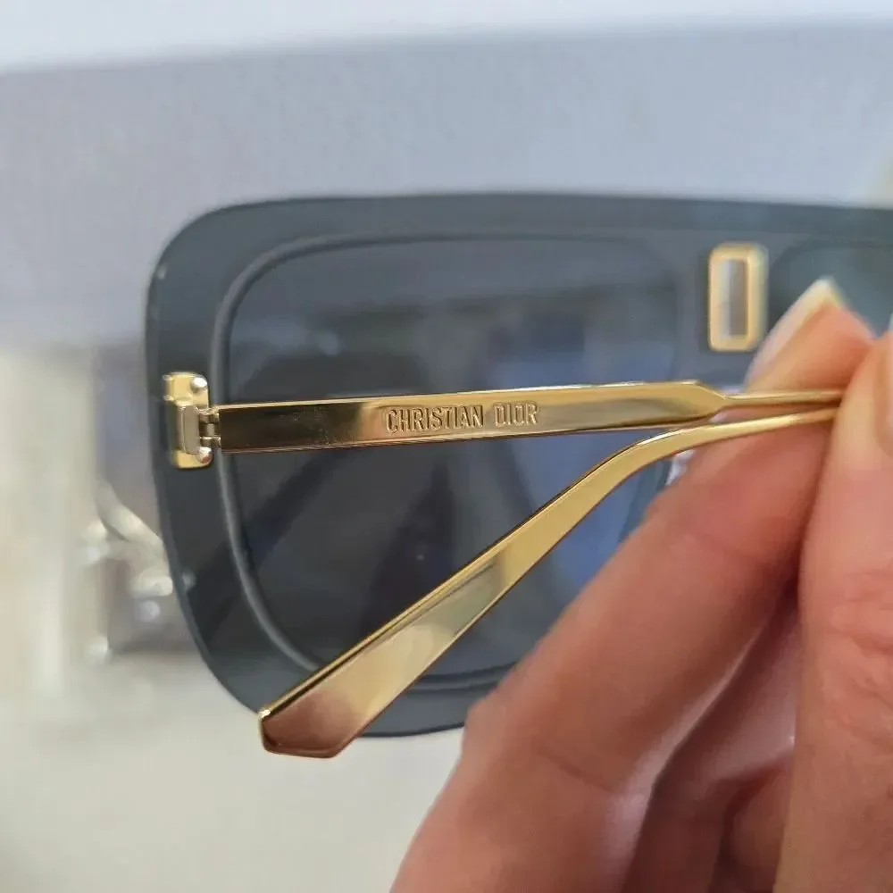 Dior ULTRADIOR MU B0B0 BRAND NEW Sunglasses Gold Blue Unisex Mask